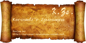 Kercsmár Zsuzsanna névjegykártya