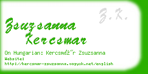 zsuzsanna kercsmar business card